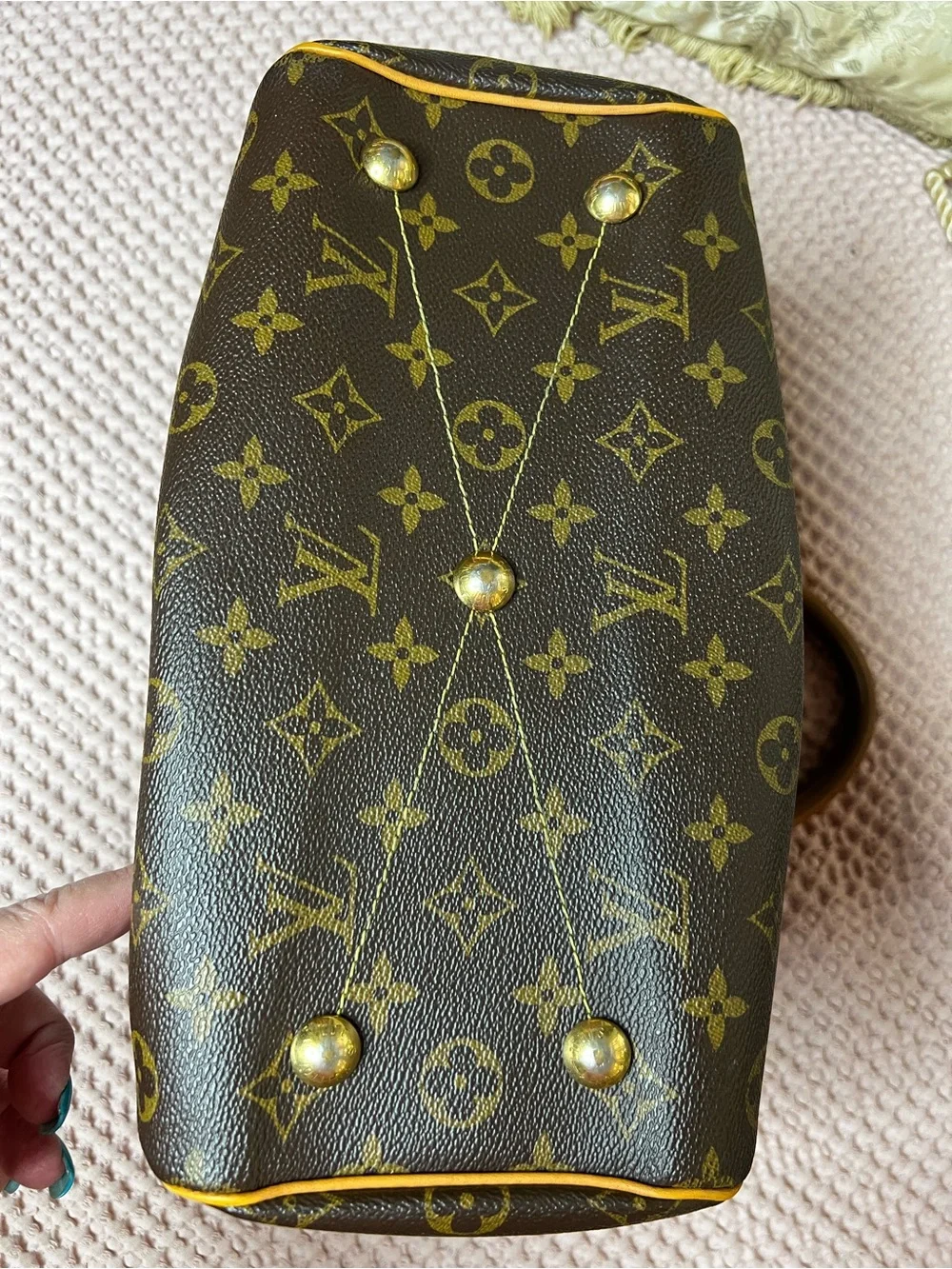 Louis Vuitton Tivoli PM Monogram Canvas Satchel Handbag w/ Dust Bag